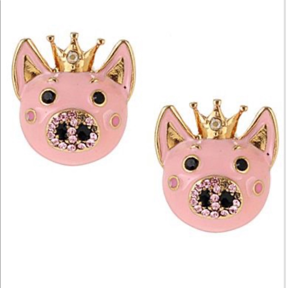 Betsey Johnson Pig Earrings